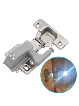 Светильник на мебельную петлю, 3 LED, 0.25 Вт, 6500 К, с батарейкой, свечение холодное белое