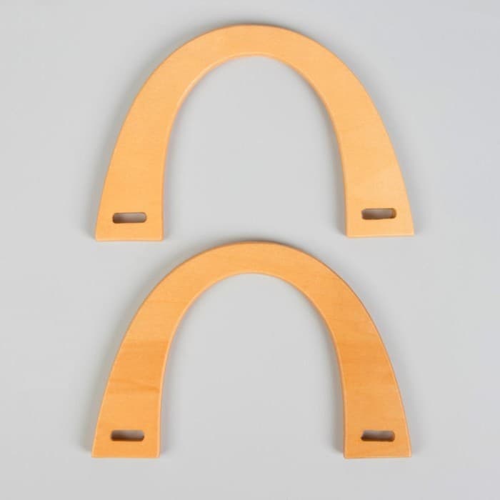 Ручки для сумки деревянные, 11×16.5 см, 2 шт., бежевые