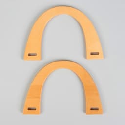 Ручки для сумки деревянные, 11×16.5 см, 2 шт., бежевые