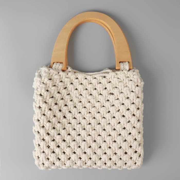 Ручки для сумки деревянные, 11×16.5 см, 2 шт., бежевые