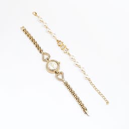 Женский подарочный набор Sifoe 2 в 1: наручные кварцевые часы и браслет