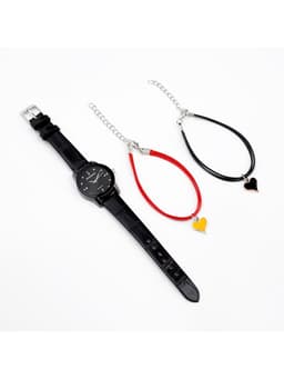 Женский подарочный набор «Ладер» 3 в 1: наручные кварцевые часы и браслет