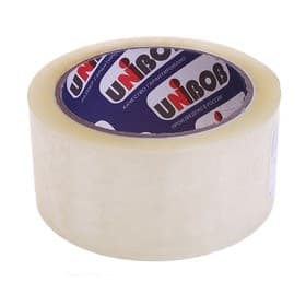 Клейкая лента UNIBOB 48 мм×66 м 45 мкм, прозрачная, индивидуальная упаковка