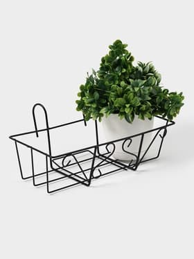 Подставка для цветов балконная Доляна «Ренессанс» 45.5×20×12 см, чёрная