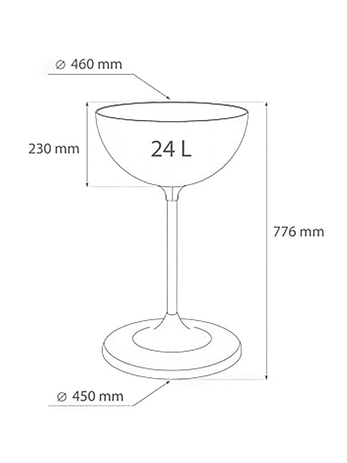 Дисплей UNIBOWL 24 л, 46×46×77.6 см