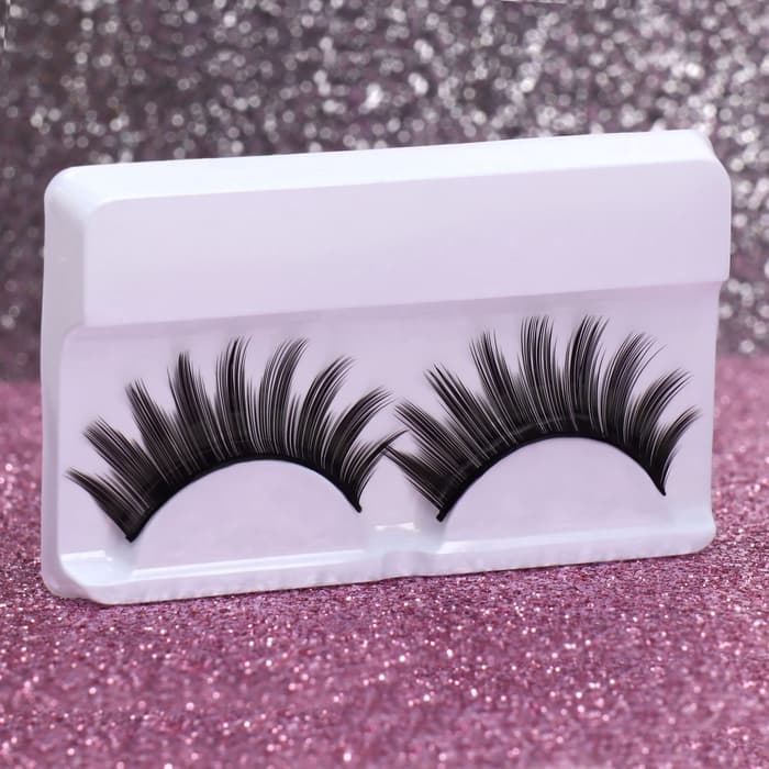 Ресницы накладные «Куколка», 14 мм, без клея, чёрные