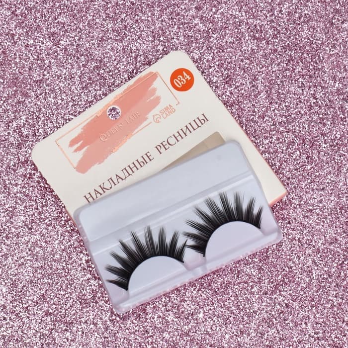 Ресницы накладные «Куколка», 14 мм, без клея, чёрные