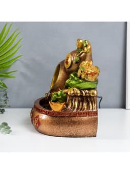 Фонтан настольный с подсветкой «Жаба и Хулу», от сети, 31×31×20 см