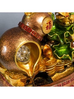 Фонтан настольный с подсветкой «Жаба и Хулу», от сети, 31×31×20 см