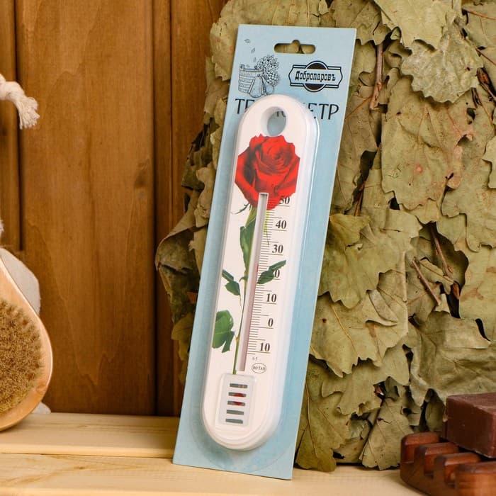 Пластиковый термометр комнатный «Цветок», в блистере, от -10 до +50, МИКС