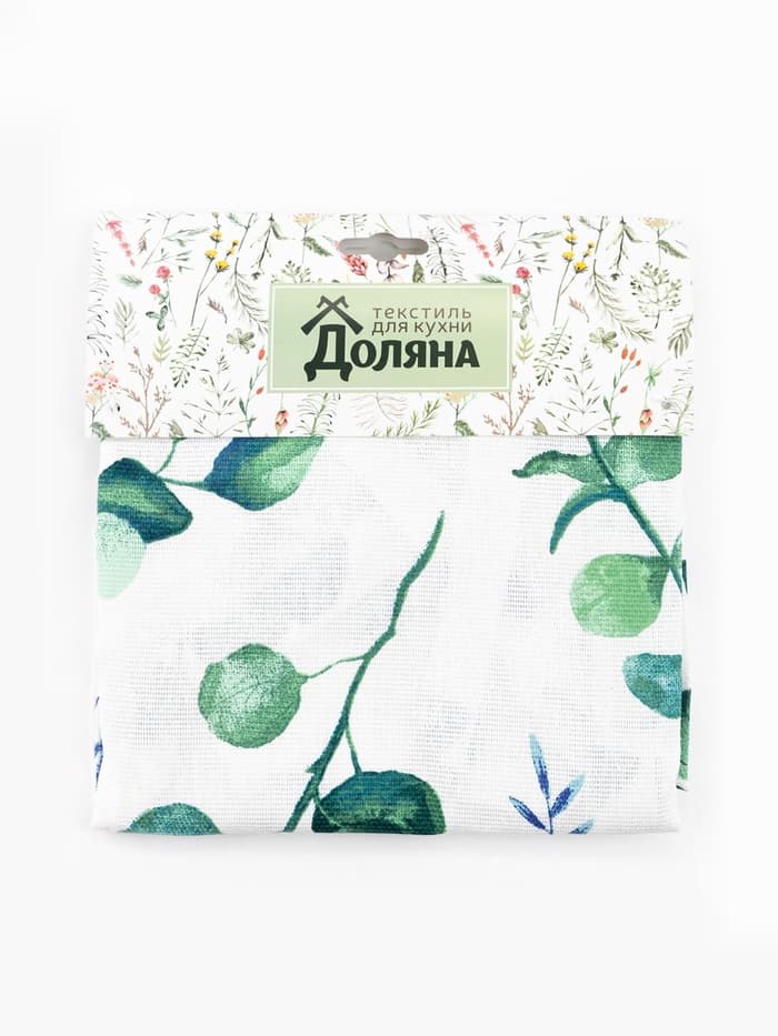 Фартук кухонный «Доляна. Эвкалипт», 60×65 см, 100% хлопок, 164 г/м², белый