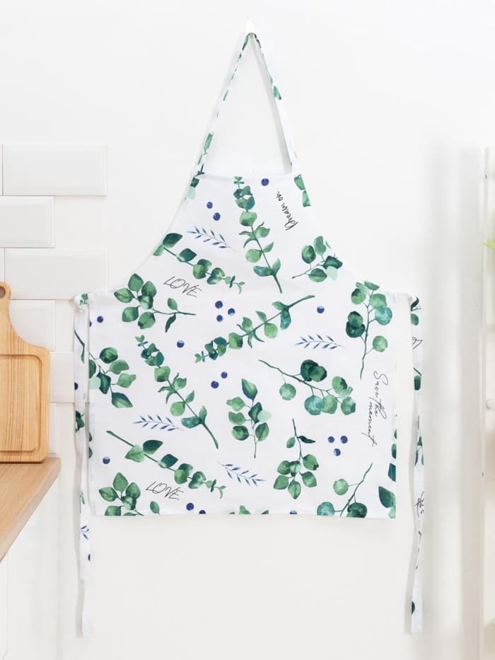 Фартук кухонный «Доляна. Эвкалипт», 60×65 см, 100% хлопок, 164 г/м², белый