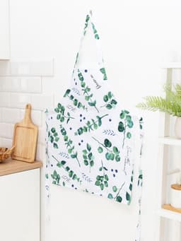 Фартук кухонный «Доляна. Эвкалипт», 60×65 см, 100% хлопок, 164 г/м², белый