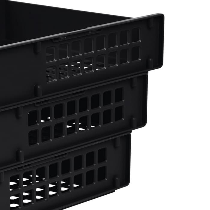 Набор лотков для бумаг «Стамм» STRONG, горизонтальный, на металлических стержнях, 3 отделения, чёрный