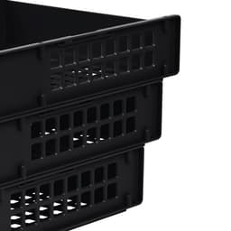 Набор лотков для бумаг «Стамм» STRONG, горизонтальный, на металлических стержнях, 3 отделения, чёрный