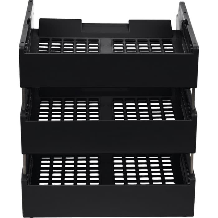 Набор лотков для бумаг «Стамм» STRONG, горизонтальный, на металлических стержнях, 3 отделения, чёрный