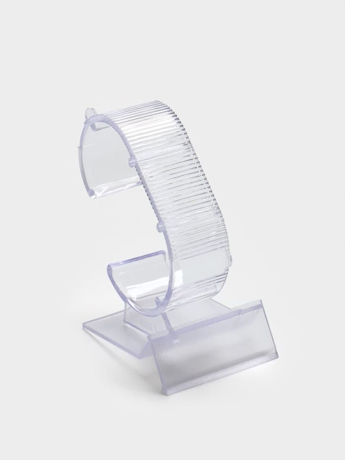 Подставка под часы, ребристая поверхность, 4.5×6×9 см, прозрачная
