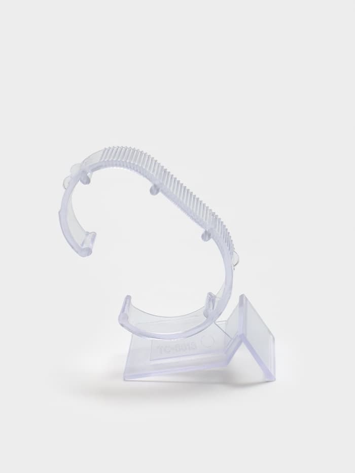 Подставка под часы, ребристая поверхность, 4.5×6×9 см, прозрачная