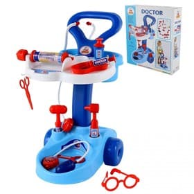 Игровой набор «Доктор», тележка на колёсиках, 12 предметов