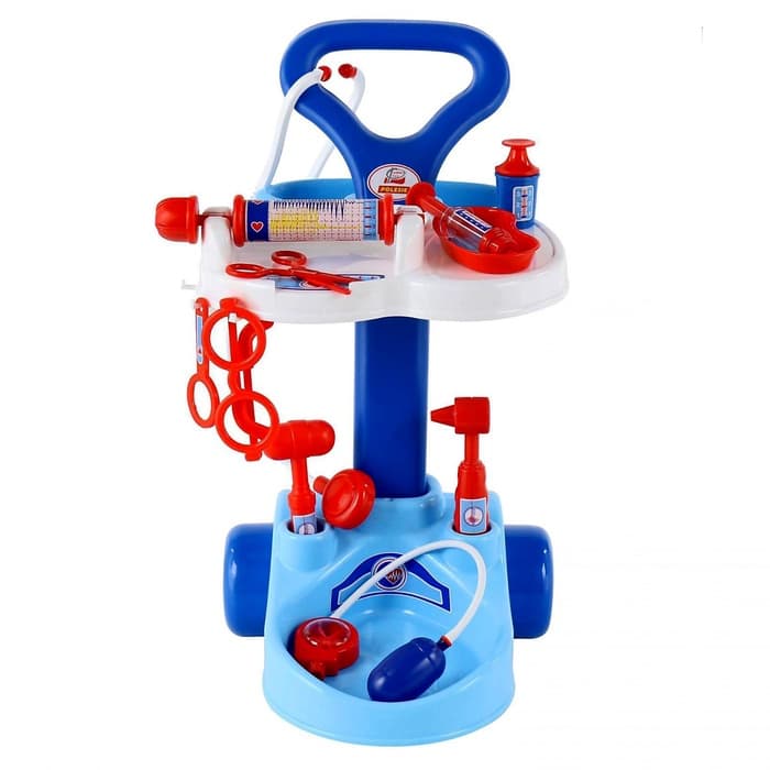 Игровой набор «Доктор», тележка на колёсиках, 12 предметов