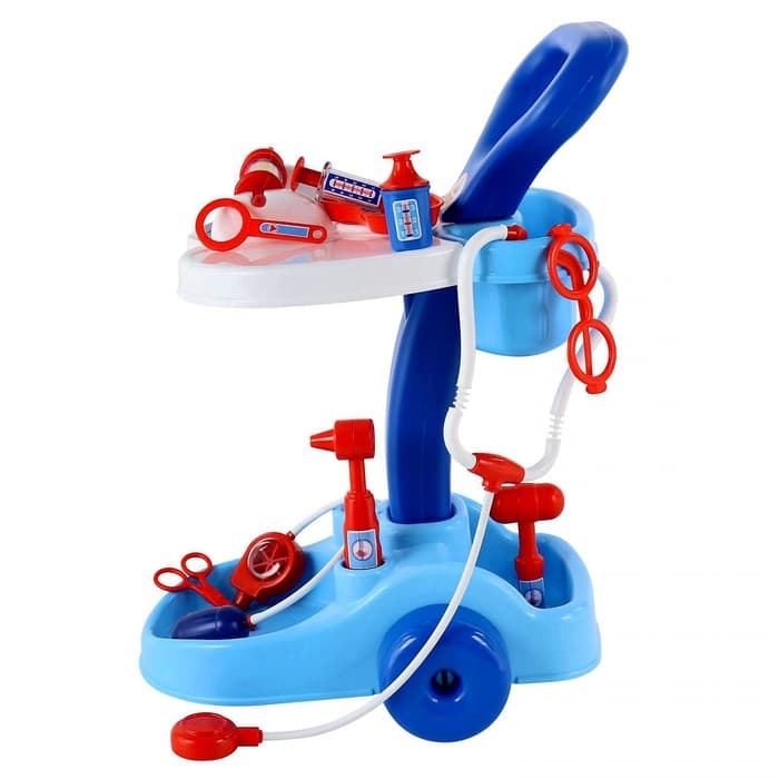 Игровой набор «Доктор», тележка на колёсиках, 12 предметов