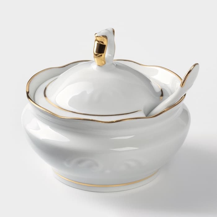 Сервиз столовый Добрушский завод «Бельё», 48 предметов, фарфор, белый