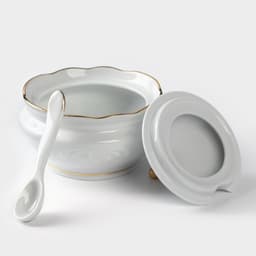 Сервиз столовый Добрушский завод «Бельё», 48 предметов, фарфор, белый