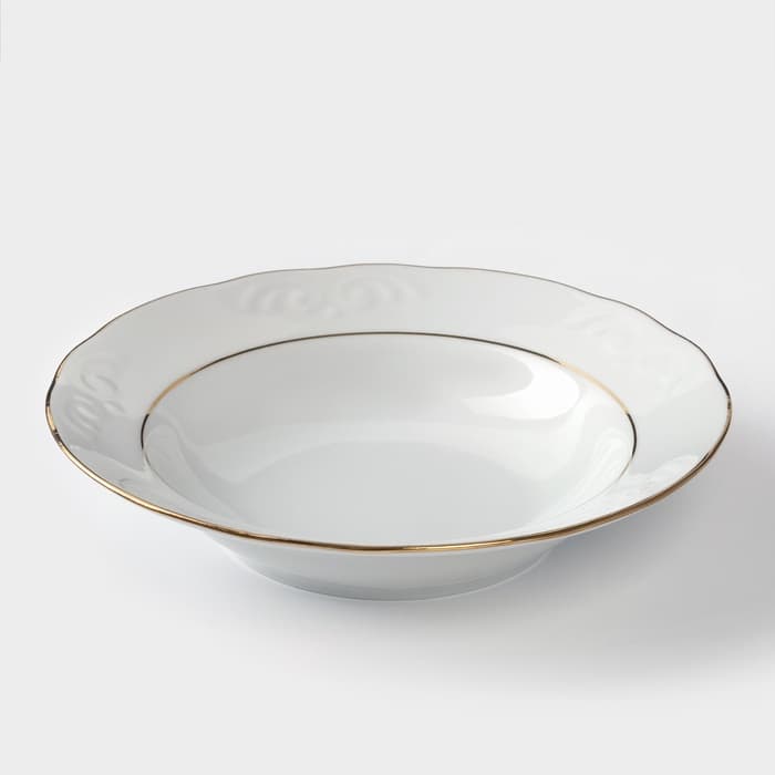 Сервиз столовый Добрушский завод «Бельё», 48 предметов, фарфор, белый