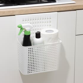 Корзина для хранения навесная на дверцу «Лофт», 24.5×9.5×31.5 см, белый