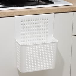 Корзина для хранения навесная на дверцу «Лофт», 24.5×9.5×31.5 см, белый