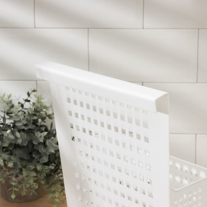 Корзина для хранения навесная на дверцу «Лофт», 24.5×9.5×31.5 см, белый