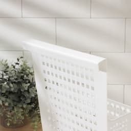 Корзина для хранения навесная на дверцу «Лофт», 24.5×9.5×31.5 см, белый