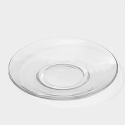 Блюдце «Гламур», d=13.2 см, стекло, прозрачное