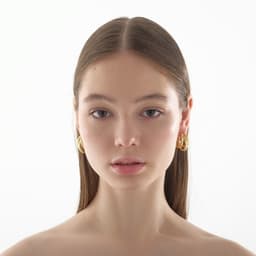 Серьги кольца тройные QF «Тринити», d=2 см, цвет золото