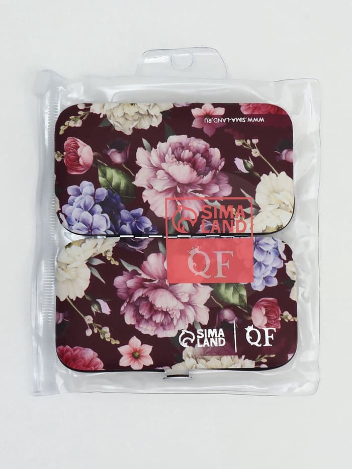 Набор маникюрный «Цветочная рапсодия», 7 предметов, в футляре, разноцветный