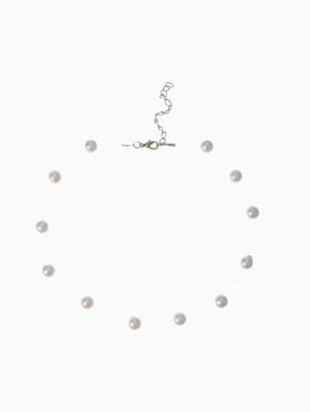 Бусы на леске «Жемчуг», шар №8, белые в серебре, 30 см