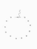 Бусы на леске «Жемчуг», шар №8, белые в серебре, 30 см