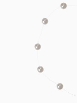 Бусы на леске «Жемчуг», шар №8, белые в серебре, 30 см