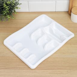 Лоток для столовых приборов в ящик BEROSSI Magic, 6 секций, 38×29×5 см, пластик, белый