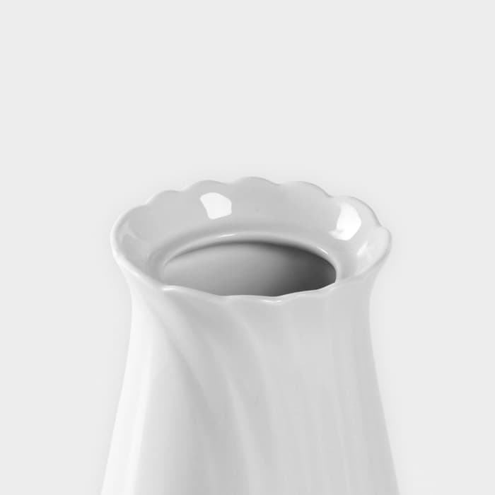 Ваза для цветов Добрушский завод «Бельё. Голубка», h=14.5 см, 400 мл, фарфор, белая