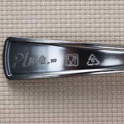 Вилка одноразовая, 18.5 см, пластик, серебристая