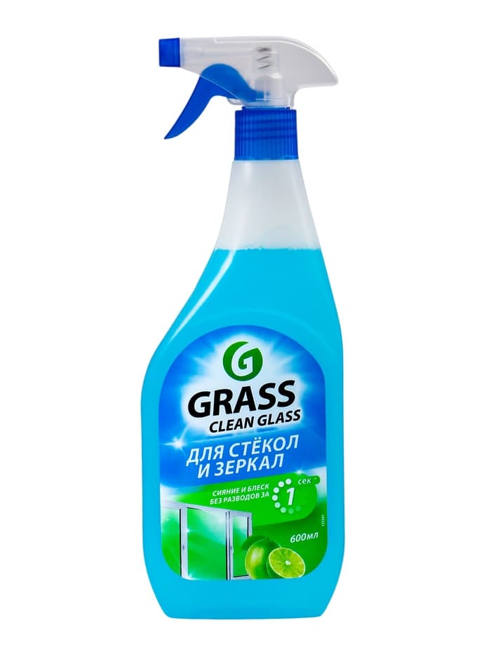 Средство для мытья стёкол и зеркал Clean Glass, голубая лагуна, 600 мл