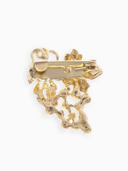 Брошь «Виноград», мини, белая в золоте