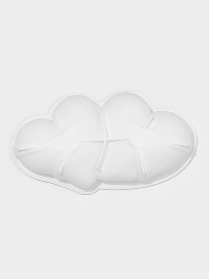 Форма для муссовых десертов и выпечки Доляна «Влюблённые сердца», силикон, 27×17 см, белая