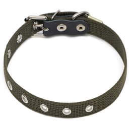 Ошейник брезентовый однослойный, безразмерный, 52×2 см, ОШ 23-46 см, хаки