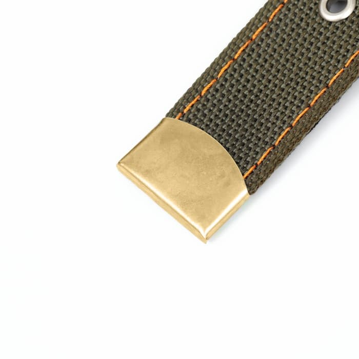 Ошейник брезентовый с подкладом, 72×3.5 см, ОШ 45-60 см, хаки