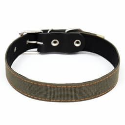 Ошейник брезентовый с подкладом, 72×3.5 см, ОШ 45-60 см, хаки
