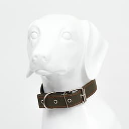 Ошейник брезентовый с подкладом, 72×3.5 см, ОШ 45-60 см, хаки