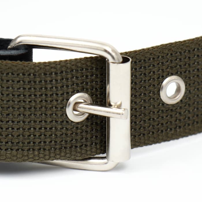 Ошейник брезентовый с подкладом, 72×3.5 см, ОШ 45-60 см, хаки