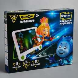 Планшет для рисования 3D «Фиксики», неоновые маркеры, световые эффекты, с карточками